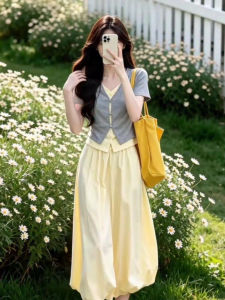 SENWA | Summer New Design Faux Two-Piece Set Dress