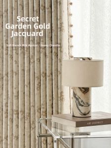 Romantic French Cream Style Chenille Blackout Curtains