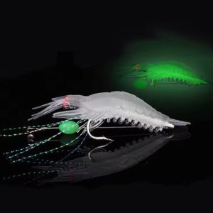 Weihe FISHING | WEIHE 5pcs/1set 9cm/5.2g Luminous Shrimp Lure Soft Artificial Bait with Hooks Fishing Bait Fishing Tackle Fishing Lures