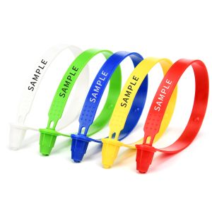 100pcs Plastic Truck Seals Numbered Sequentially Container Door Locks Tamper Proof Safety Tags Security Cord Ties use for Truck Trailer Container