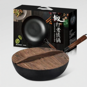 No-Coating Flat Non-Stick Hand-Forged Frying Pan