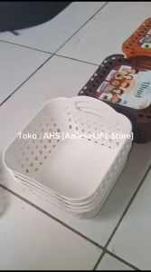 12 Pcs Keranjang Tutup motif Anyam Rotan/Keranjang Ubud/Keranjang Mini Serbaguna +Tutup