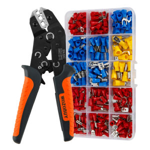 SN-02C Wire Crimping Tool Set Insulated Wire Electrical Connectors Crimp-ButtRingSpadeTerminals Cable Lugs Assortment Kit