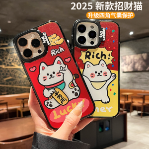 New Year Edition Silicone Frosted  16Promax Phone Case Cat Design Full Lens Coverage Anti-Fall Protection for Men And Women