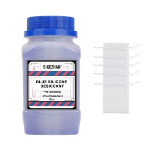 Rechargeable Blue Silica Gel Beads 3-5mm Desiccant Indicating Moisture Absorber Dehumidifier Blue to Pink Color Change Dry Packs