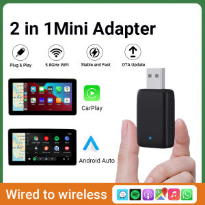 XUDA 2025 New Wireless Carplay and Android Auto 2in1 smart Mini Box WIFI BT Auto Connect For Toyota Volvo Benz MG Kia MAZDA FORD