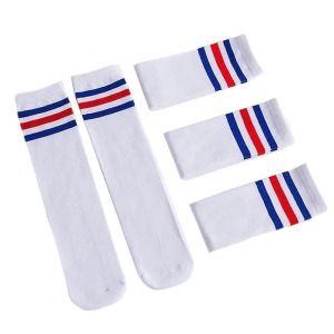 Summer Thin Cotton Football Socks for Girls Knee-high Ankle-length Breathable Mesh Student White Children Long Tube Socks