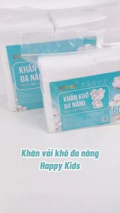 KHO BÌNH THẠNH_Combo 05 túi khăn vải khô đa năng cao cấp HappyKids 600G không mùi an toàn cho bé