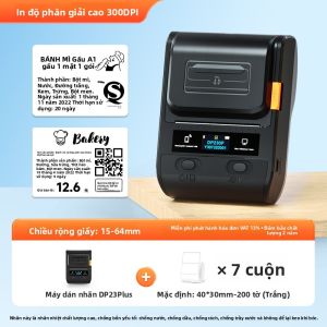 DTPrinter | Máy In Nhãn Di Động Bluetooth Độ Phân Giải Cao 300dpi