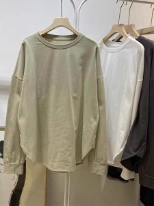 Áo Thun Dài Tay Mùa Thu Đơn Giản Thoải Mái Rộng Rãi Chống Tĩnh Điện Chống Tia UV Chống Bụi Bẩn Chống Nhăn Mềm Mại Thoải Mái Chống Bong Bóng