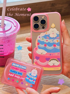 Original Sad Shop Cake Dog Magnetic Phone Case Full Cover Cute Sweet Protection for 14 15 pro Max TPU Soft Girl Style