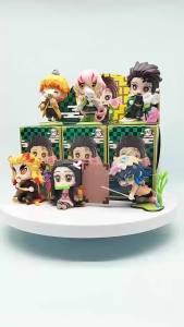 Bandai | Demon Slayer Tanjiro Kamado Nezuko anime cartoon figure blind boxs creative personalized statue model ornament surprise gift box