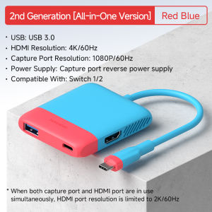 Hagibis | Hagibis Video Capture Card Portable TV Dock For Switch1/2/OLED/NS2 Live Streaming Gaming Laptop Hub for iPhone 17 Pro Macbook