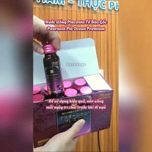 Nước Uống Placenta Tế Bào Gốc Từ Màn Bọc Trứng Cá Hồi Poursoin Pla Ocean Premium Nhật Bản