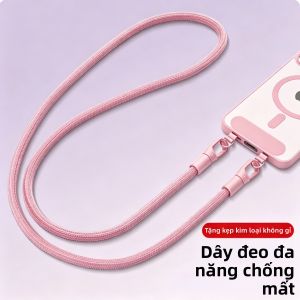 Elegant Dual Buckle Crossbody Phone Strap Necklace