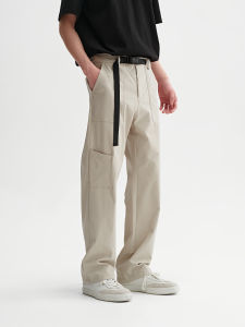CHINISM | Basic Weave Fabric Straight Loose Summer Pants