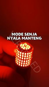 LAMPU REM 144 LED T20 TANCAP 4 JALUR KEDIP FLASH 12 VOLT SUPER BRIGHT