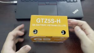 Bình ắc quy 12V GS GTZ5S-H 12V - 4Ah  dùng cho AB 110 Future X Future Led Grande khoá cơ Acruzo