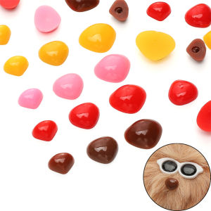 50-100Pcs Colorful Plastic Safety Eyes Acrylic Triangle Animal Nose Beads For Teddy Bear Doll DIY Crafts Children Kids Toys Noses Accessories