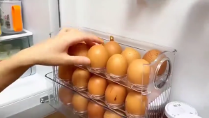 30 Grid Egg Tray Three Layer Egg Storage Box Clear Egg Organizer Rack Container Automatic Flip Transparent