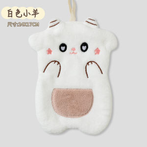 Dễ Thương Hoạt Hình Khăn Lau Tay Nhà Bếp San Hô Lông Cừu Khăn Tay Thêu Treo Vải Khăn Lau Hộ Gia Đình Khăn Lau Trẻ Em