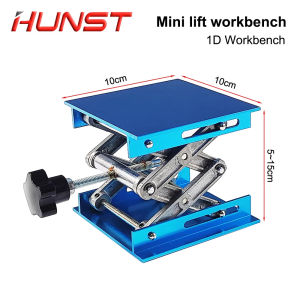 HUNST Lift Table Lab Plate Jack Scissor Stand Platform Router Workbench Table Woodworking Lift Laboratory Carpentry Tools