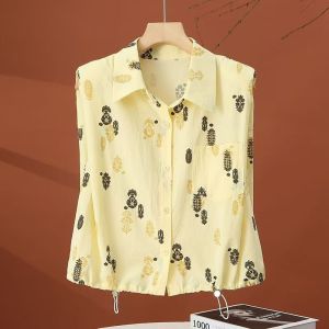 NUANKONG | Printed Sleeveless Summer Shirt