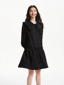 Vero Moda | Autumn New Elegant Younger-looking 7/8 Sleeve Sailor Collar Loose Dress