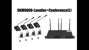 Sennheiser SKM9800 Professional Wireless Microphone System 8-Channel Lavalier Gooseneck Mics for Corporate Events Teaching Speech
