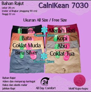 CALNIKEAN CD 7030 - CD CELANA DALAM BOXER SEAMLESS RAJUT WANITA - CALNI KEAN