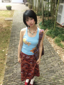 Áo Ba Lỗ Không Tay in Hoa Ôm Vừa Vặn Mùa Hè Cho Nữ Áo Lót Bên Trong Áo Khoác Ngoài Phong Cách Hàn Quốc Cỡ Nhỏ Áo Ngắn