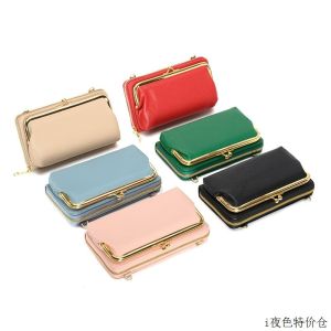 Retro Design Evening Bag Fresh Sweet Style Litchi Grain Pattern Crossbody Phone Holder Small Versatile Handbag for Women