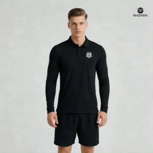 Madaha Polo shirt Dry Fit Kaos Kerah Lengan Panjang Jersey Olahraga Mountain Climbing whisper
