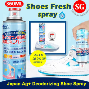 🇸🇬【SG stock】Silver Ion Japan Ag+ Deodorizing Shoe Spray Shoes Deodorant Spray Anti-bacterial Odor Remover Shoe Cleaner Spray/Disinfectant/Foot Odor/ Deodorizer / Air Refresher White peach (360ml/260ml)