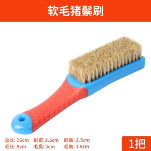 Long Handle Pig Hair Laundry Brush Soft Bristle Shoe Brush for Home Use And Dry Cleaning Professional Brush for Clothes
