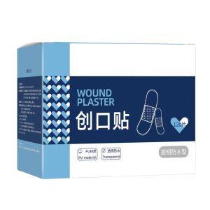 50/120Pcs Waterproof Wound Strips PU Transparent Waterproof Band Aid Invisible Hemostasis Wound Plaster for Water Sports Bathing