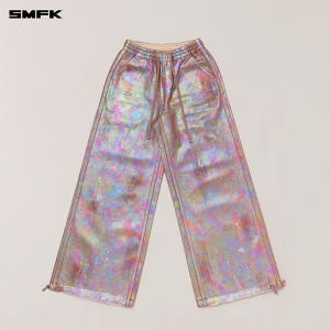 SMFK | Crafted Tower Design Sport Trousers Drawstring Wide Leg