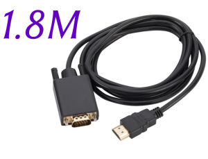 HDMI-Compatible to VGA Adapter Video Audio Male Converter 1.8M/3M FHD 1920*1080P For Desktop Laptop PC TV Monitor Projector
