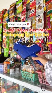 PIFACIA Alat Label Harga Jajan 1 Baris Kertas Warna Warni Label Produk Toko Etalase Rp Exp