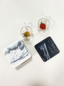 Thảm Cốc Silicon Dày Chống Trượt Dùng Trong Nhà Bếp Văn Phòng Thảm Cốc Vuông Cách Nhiệt Phụ Kiện Đồ Ăn