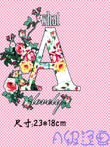 อุปกรณ์ติดเสื้อผ้าแบบอบแห้งใหม่สำหรับผู้หญิงที่ทนต่อการซักและมีกราฟิกพืชและดอกไม้ แผ่นสติกเกอร์ติดผ้าที่ทนต่อการซักระดับ a