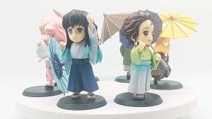 Bandai | Blind Box Demon Slayer Rainy Days Series Anime Figure Tanjiro Kamado/Nezuko Kamado/Zenitsu Agatsuma Doll Action Model Toys