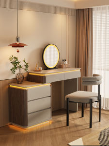 Extendable Vanity Storage Cabinet Bedroom Mid-century Modern Style