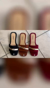 𝐌𝐚𝐬𝐡𝐢𝐞𝐅𝐨𝐨𝐭𝐰𝐞𝐚𝐫 S24 Chic Dual-Tone Slip-On Slides – Comfort Flat Sandals for Everyday Wear