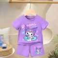 SETELAN KUROMI ANAK PEREMPUAN 2-9 TAHUN/ BAJU SETELAN ANAK CEWEK KUROMI TERBARU. 