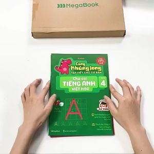 Sách Cùng Khủng long tập viết chữ cơ bản – Chữ cái Tiếng Anh VIẾT HOA - Quyển 4 – Sticker bé trai