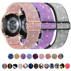 Elastic Shiny strap For Samsung Galaxy Watch 7/6/5/pro/3/4/Active 2 20mm/22mm Bohemian Pride bracelet Huawei GT 5-4-3-2-e band
