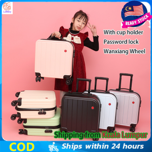 20 inch childrens luggage solid color password lock suitcase can hold water bottles large capacity travel suitcase  Silent universal wheel