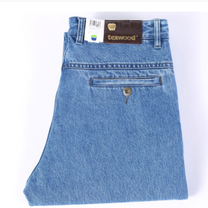 Texwood Mens Cotton Jeans High Waist Straight Leg Loose Fit Spring Autumn Comfortable Casual Pants Fashion Urban Style