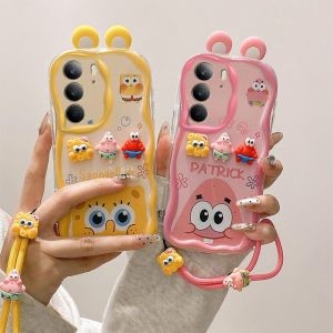 Phone Case Realme 14X Realme C75x C75 4G 5G Cute Colorful 3D Ear Design Cartoon Casing with Dolls Lanyard Summer Sweatproof Silicone Soft Back Cover